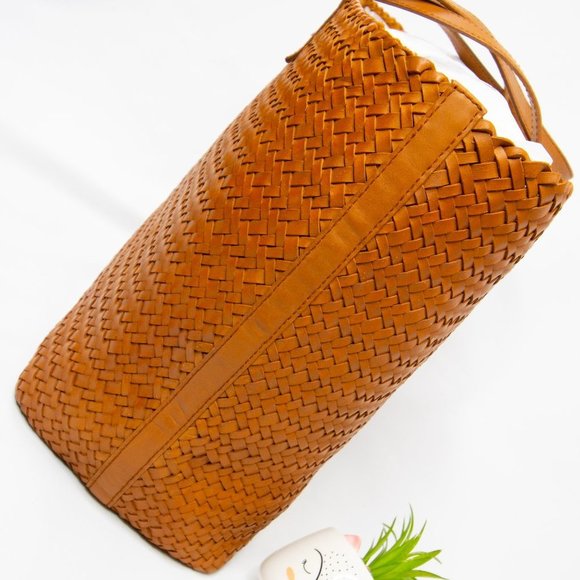 Madewell Large Transport Tote bag: Woven Leather - Picture 5 of 16